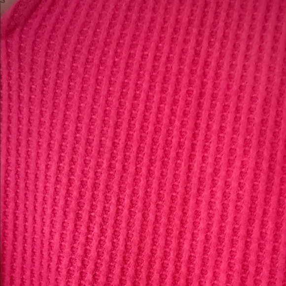 LOFT Pink Ribbed V-Neck Top - Picture 5 of 7